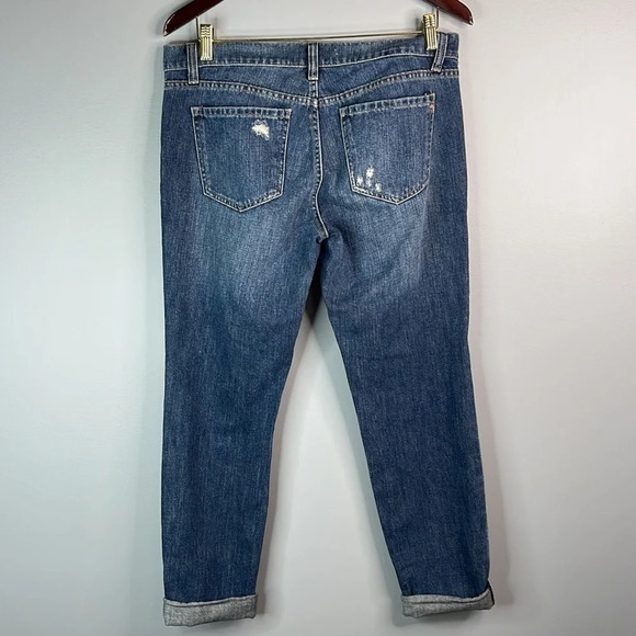 RACHEL Rachel Roy Distressed Rebel Weekend Blue Medium Wash Mid Rise Jeans 28 - Picture 5 of 9